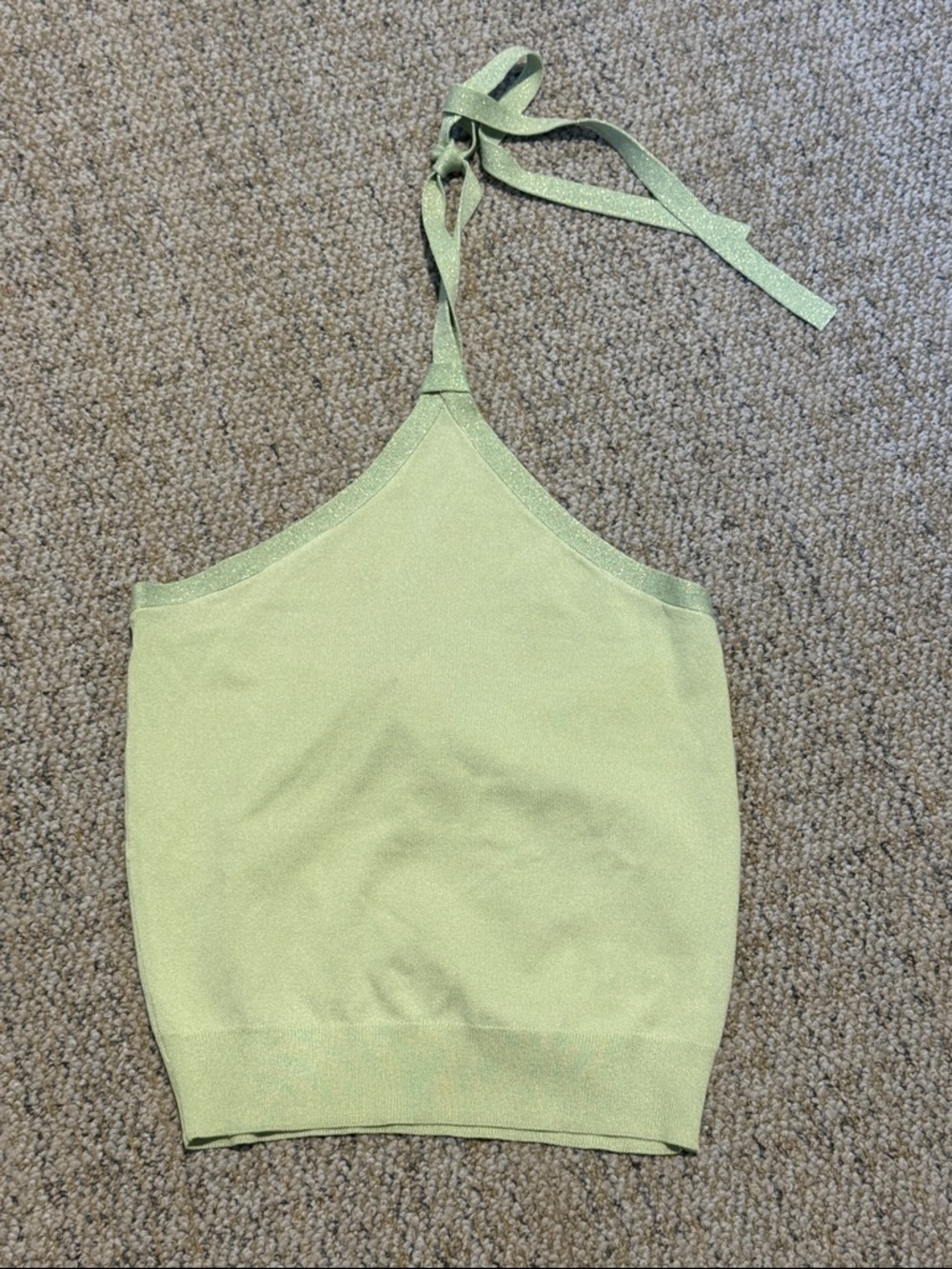 Edikted Light Green Crisscross Halter Camisole - Picture 6 of 7